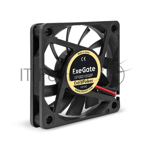 Вентилятор для корпуса ExeGate ExtraPower EP06010B2P черный, 60 мм, 3200 об/мин, 26 дБ, 2 pin