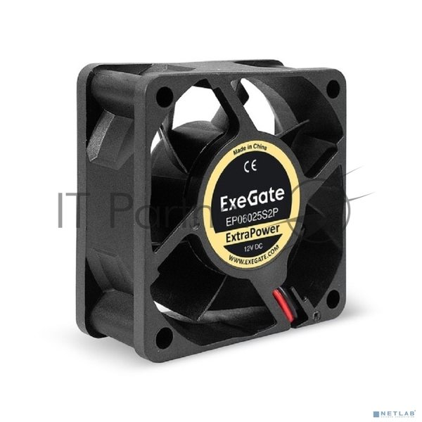 Вентилятор для корпуса ExeGate ExtraPower EP06025S2P черный, 60 мм, 4500 об/мин, 31 дБ, 2 pin
