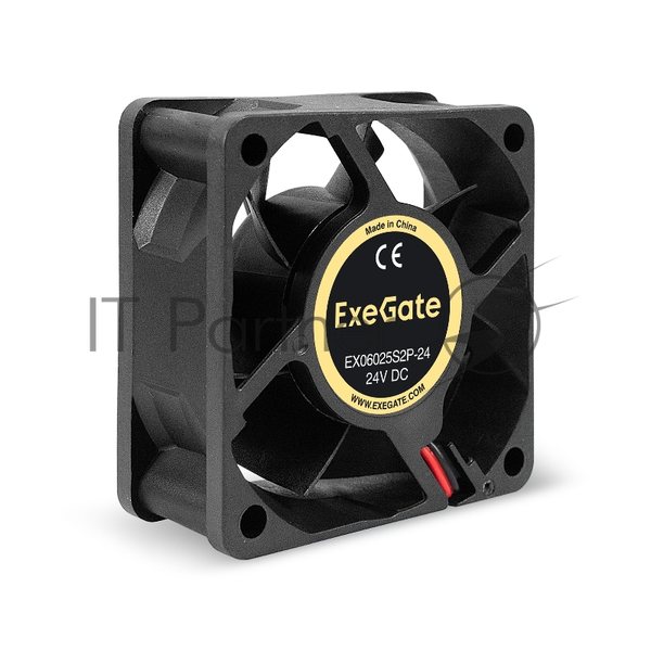Вентилятор для корпуса ExeGate EX06025S2P-24 черный, 60 мм, 5000 об/мин, 34.5 дБ, 2 pin