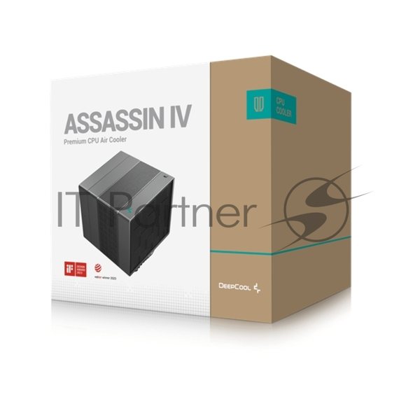 Кулер для процессора DEEPCOOL ASSASSIN IV черный, 120 мм, алюминий/медь, 1700 об/мин, 29.3 дБ, 4 pin, 280 Вт, 164 мм