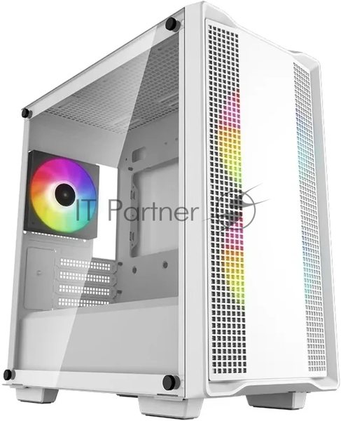 Компьютерный корпус DeepCool CC360 WH ARGb (R-CC360-WHAPM3-G-1) (mATX, без БП, 2xUSB, с окном)