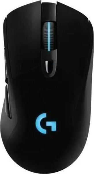 Мышь игровая Logitech G703 Lightspeed черная, сенсор 100-25600dpi (Hero25K), беспроводная 2.4GHz + USB 1,8м, 5 программируемых кнопок + колесо прокрутки, RGB-подсветка, под правую руку