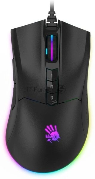 Мышь проводная A4Tech Bloody P90s черный, 8000 dpi, USB, кнопки - 8