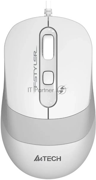 Мышь проводная A4Tech Fstyler FM10S белый/серый, 1600 dpi, USB, кнопки - 4