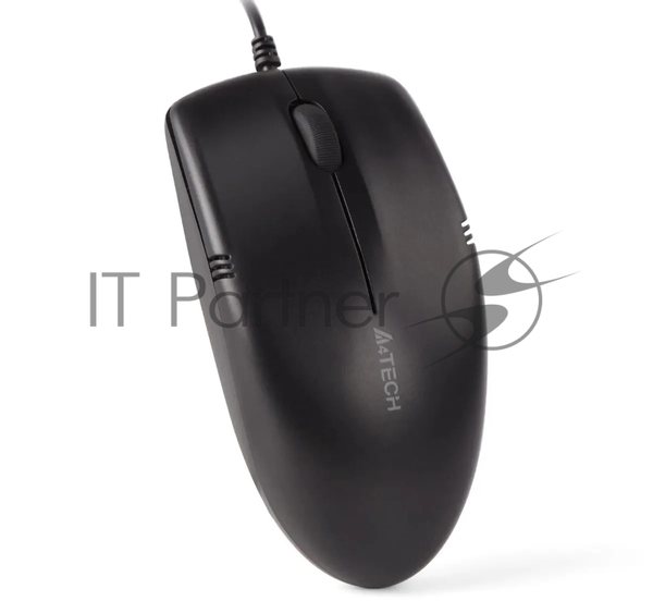 Мышь проводная A4Tech OP-530NUS черный, 1200 dpi, USB, кнопки - 3
