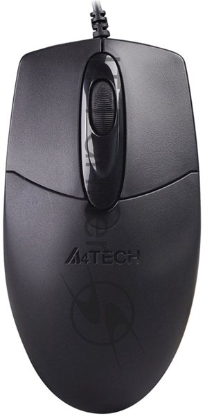 Мышь проводная A4Tech OP-720S черный, 1200 dpi, USB, кнопки - 3