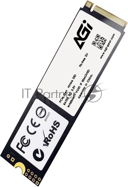Накопитель SSD AGI AGI2T0G43AI818, 2Tb, PCIe 4.0 x4, M.2 2280, NVMe, R/W 5200/4700