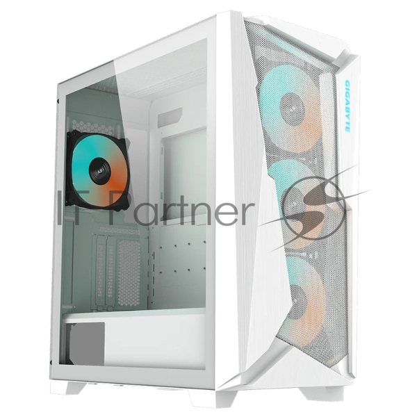 Компьютерный корпус Gigabyte C301 Glass White MidTower, ATX, USB-C x1, USB 3.0 x2, Audio I/O, GPU:400мм, Black, TG