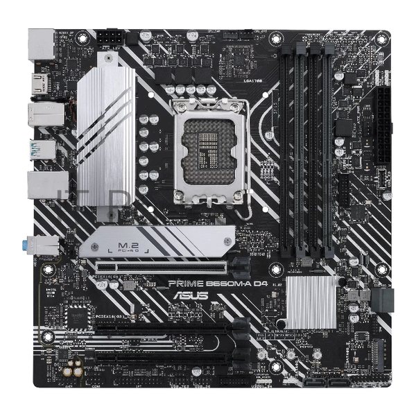 Материнская плата ASUS PRIME B660M-A D4-CSM, LGA 1700, Intel B660, 4xDDR4, 4xSATA, 2xM.2, 1xPCIe 4.0 x16, 1xPCIe 4.0 x4, 1xDP, 2xHDMI, 1x 1Gb LAN, 2xUSB-A 3.2 Gen 2, 4xUSB-A 2.0, 3x3.5 мм, 7.1, mATX