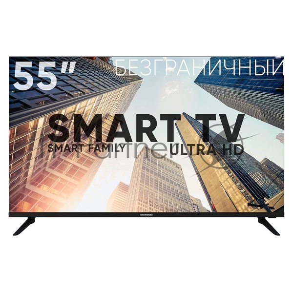 Телевизор Soundmax 55" SM-LED55M02SU черный LED UHD 60Hz Smart TV Android 1.5GB/8GB