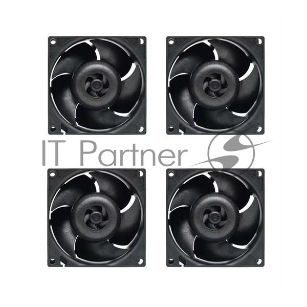 Комплект вентиляторов для корпуса Arctic S8038-10K (4 Pack) черный, 80 мм, 10000 об/мин, 4 pin