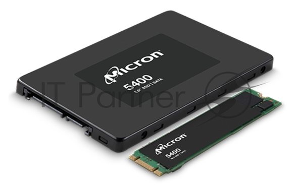 Твердотельный накопитель Micron SSD 5400 MAX, 3840GB, 2.5" 7мм, SATA3, 3D TLC, R/W 540/520MB/s, IOPs 95 000/34 000, TBW 24528, DWPD 3.5 (12 мес.)