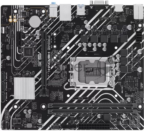 Материнская плата ASUS PRIME H610M-K, LGA 1700, Intel H610, 2xDDR5, 4xSATA, 1xM.2, 1xPCIe 4.0 x16, 1x1Gb LAN, 2xUSB-A 3.2 Gen 1, 4xUSB-A 2.0, 1xHDMI, 1xVGA, 3x3.5 мм, 1xRS-232, 7.1, mATX