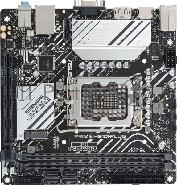 Материнская плата ASUS PRIME H610I-PLUS-CSM, LGA 1700, Intel H610, 2xDDR5, 4xSATA, 1xM.2 PCIe 3.0 x4, 1xPCIe 4.0 x16, 1xHDMI, 1xDP, 1xVGA, 2xUSB-A 3.2 Gen 1, 2xUSB-A 2.0, 1x 1Gb LAN, 3x3.5 мм, 7.1, Mini-ITX