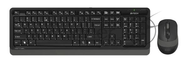 Комплект клавиатура+мышь A4Tech FStyler FG1010S беспроводной, USB, 2000 DPI, чёрный/серый