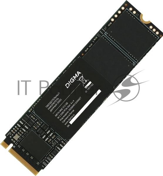 Накопитель SSD Digma Meta M6E, 512ГБ, PCIe 4.0 x4, M.2 2280, NVMe, R/W 5000/2600
