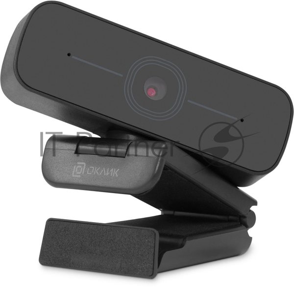 Веб-камера OKLICK OK-C001FH 1920x1080, 30 кадр/с, USB Type-A, микрофон (шумоподавление), универсальное крепление