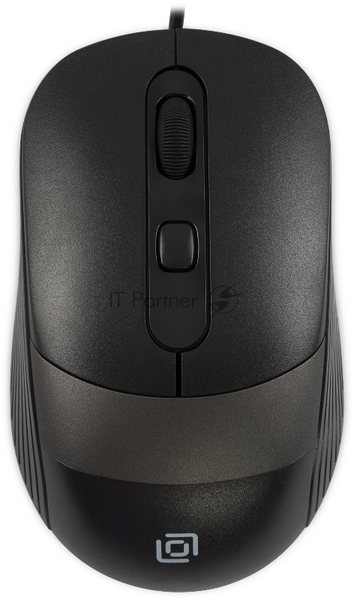 Мышь проводная Oklick 310M черный/серый, 2400 dpi, USB, кнопки - 4
