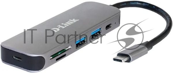 USB-концентратор D-Link DUB-2325, USB, USB 3.0 2порта, USB Type-C,SD,microSD, адаптер/USB