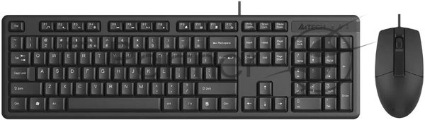 Комплект клавиатура+мышь A4Tech KR-3330 проводной, USB, 1200 DPI, чёрный