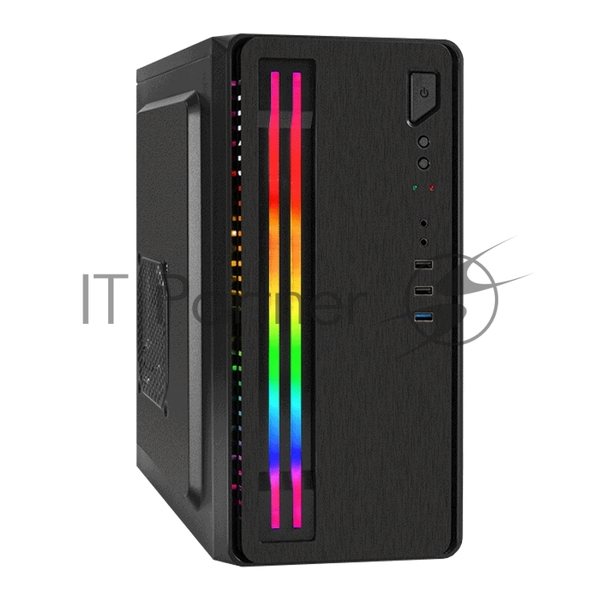 Компьютерный корпус Minitower ExeGate mEVO-7805-XP450 (mATX, БП XP450 с вент. 12см, 2*USB+1*USB 3.0, аудио, черный, с 2*RGb подсветкой)