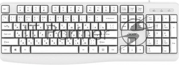 Клавиатура проводная Acer OKW301 (ZL.KBDCC.01B), USB, белый