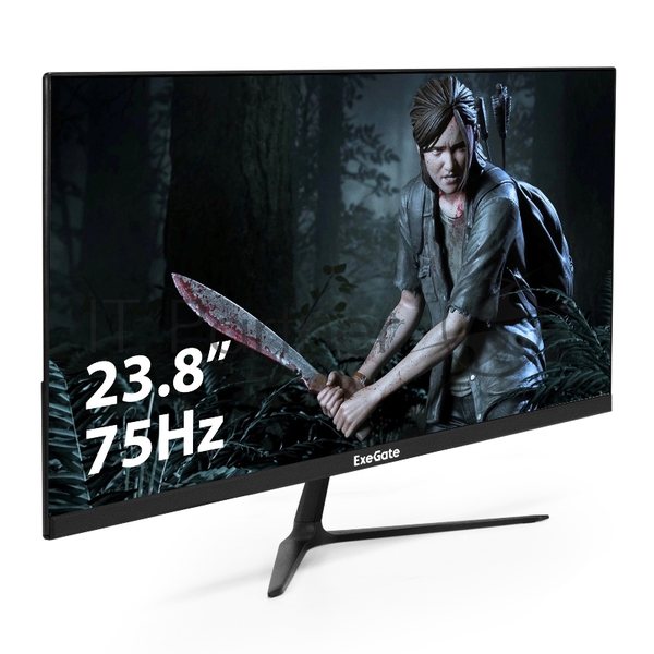 Монитор 23.8" ExeGate SmartView EZ2400TA IPS 1920x1080, 75 Гц, 5 мс, 16:9, 250 кд/м2, 1xHDMI, 1хDP, 1x3.5 мм, черный