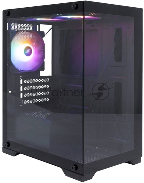 Компьютерный корпус 1STPLAYER MIKU Mi2 черный mATX 3x120мм LED fans Mi2-BK-3F1