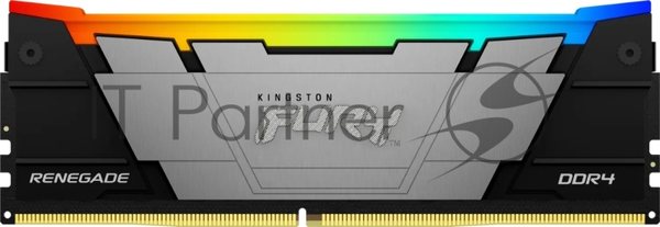 Оперативная память Kingston Fury Renegade, DDR4, 16GB (1x16GB), 3200MHz, CL16, DIMM, с радиатором, RGB, серебристый/черный