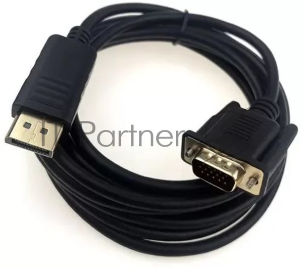 Кабель GoPower DISPLAYPORT-VGA 1.8M 00-00027497 черный