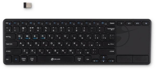 Клавиатура Oklick K614W беспроводная, радиоканал, чёрный