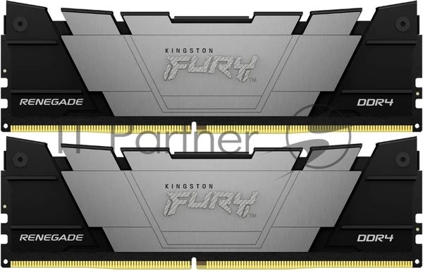 Оперативная память Kingston Fury Renegade, DDR4, 16GB (2x8GB), 4800MHz, CL19, DIMM, с радиатором, черный