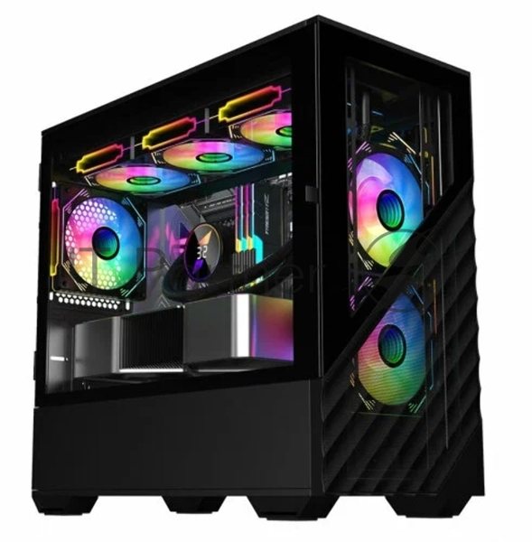 Компьютерный корпус 1STPLAYER DK D7 черный mATX 3x120мм LED fans D7-BK-3F1