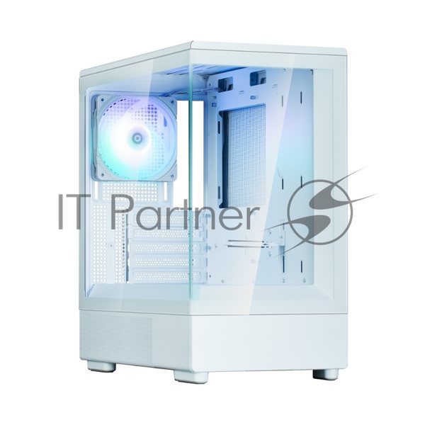 Компьютерный корпус ZALMAN P10, MATX, белый, WINDOW, 2x3.5", 3x2.5", 1xUSB TYPE-C, 1xUSB 3.0, REAR 1x120мм ARGb