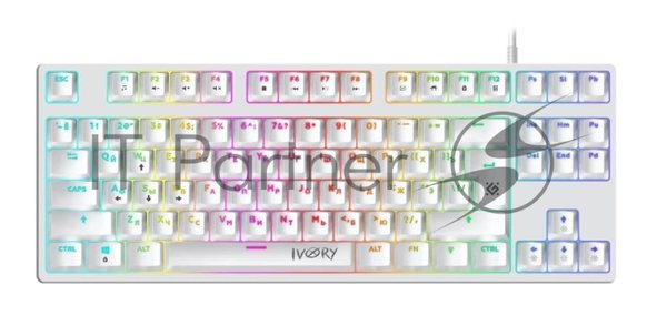 Клавиатура проводная Defender IVORY GK-579 USB белая
