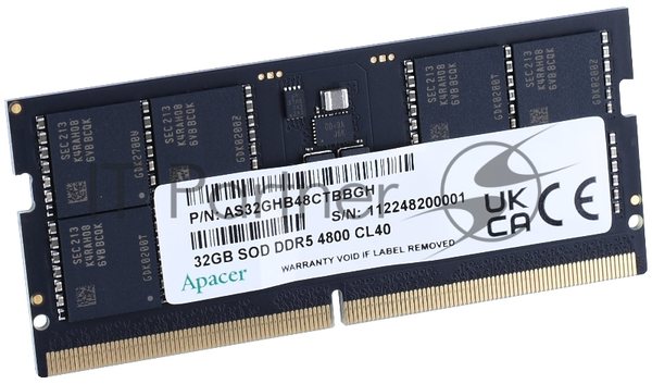 Оперативная память Apacer, DDR5, 32Gb (1x32Gb), 4800MHz, CL40, SO-DIMM