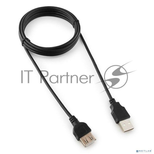 Кабель-удлинитель USB2.0 Cablexpert CC-USB2-AMAF-6B-N, AM/AF, медь, серия Pro, 1.8м, черный, пакет