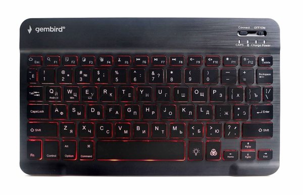 Клавиатура беспроводная Gembird KBW-4N, 78 кл., Bluetooth, ножн.тип клавиш, ультратонкая