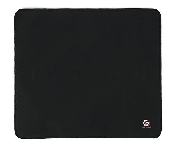 Коврик для мыши Gembird MP-35-30-BLACK, черный, 350х300х3мм, ткань/резина, оверлок, коробка