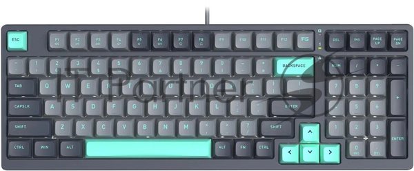 Клавиатура проводная A4Tech Fstyler FS300 механическая черный/серый USB for gamer LED (FS300 PANDA ROCK)