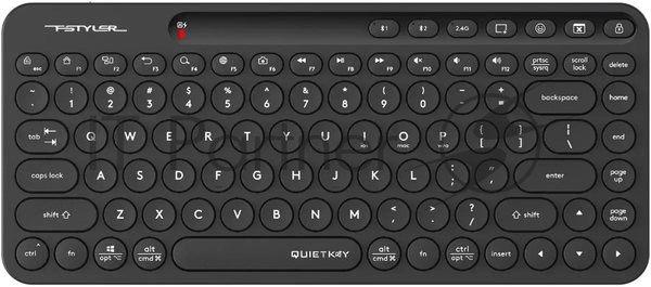 Клавиатура беспроводная A4Tech Fstyler FBK36C AS, USB, Bluetooth/Радиоканал, черный
