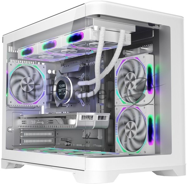 Компьютерный корпус 1STPLAYER UVIEW UV6 белый, mATX