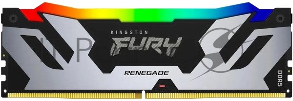 Оперативная память Kingston Fury Renegade RGB, DDR5, 24GB (1x24 GB), 7200 MHz, CL38, радиатор, RGB, серебристый
