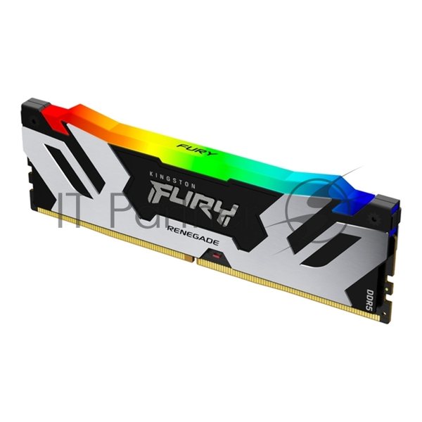 Оперативная память Kingston Fury Renegade, DDR5, 32Gb (1x32Gb), 6400MHz, CL32, DIMM, радиатор, RGB, серебристый/черный