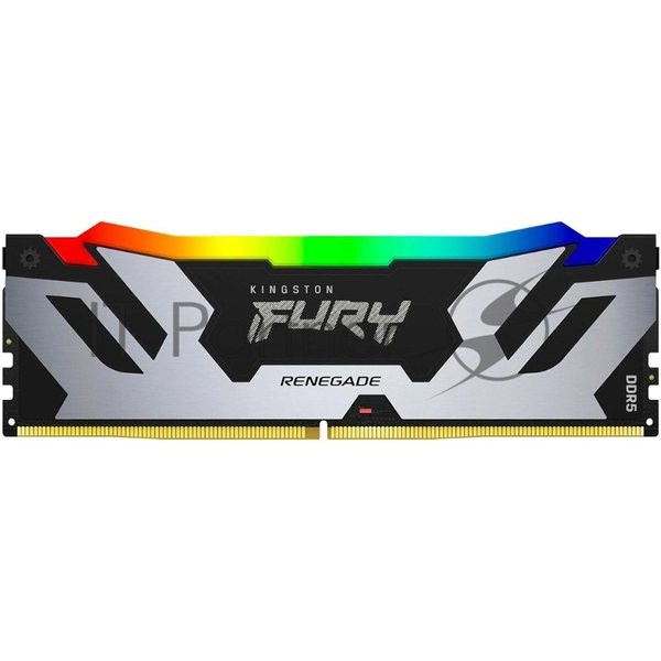 Оперативная память Kingston Fury Renegade, DDR5, 48Gb (1x48GB), 6400MHz, CL32, DIMM, с радиатором, RGB, серебристый/черный