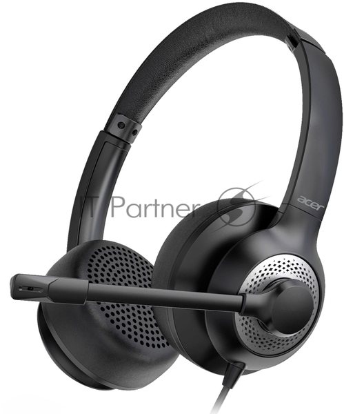 Гарнитура Acer OHW309 чёрный, проводная, USB/mini jack 3.5 мм