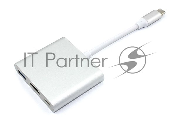 Адаптер Type-C на USB, HDMI 4K Type-С для MacBook, серебро