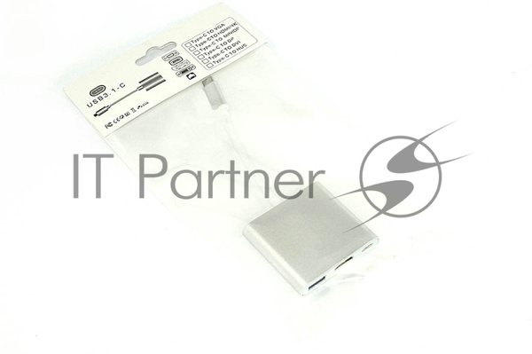 Адаптер Multiport Type-C на USB, HDMI 2.0 Type-С для MacBook, серебристый