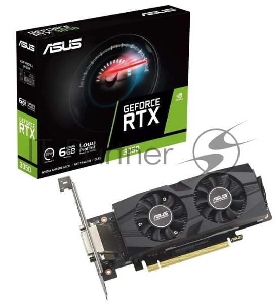 Видеокарта ASUS RTX 3050 6Gb RTX 3050-O6G-LP-BRK PCIE16 RTX 3050,DVI,HDMI,DP,6G,D6