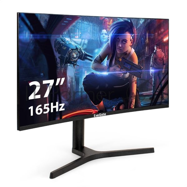 Монитор 27" ExeGate Combat EV2707C VA 1920x1080, 165 Гц, 1 мс, 16:9, 250 кд/м2, 1xHDMI, 1xDP, USB, 1x3.5 мм, черный